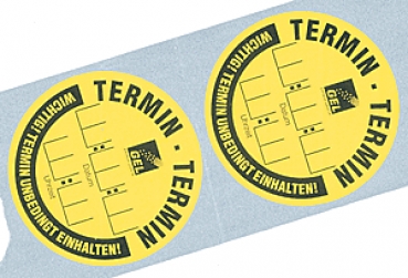 Terminaufkleber (Termin kann selber eingetragen werden)